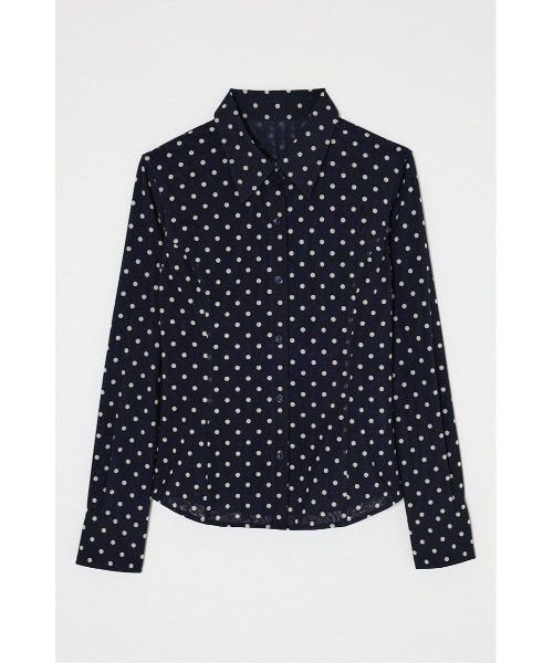 MOUSSY（マウジー） ブラウス シャツ 「26年SS新作」DOT TULLE シャツ