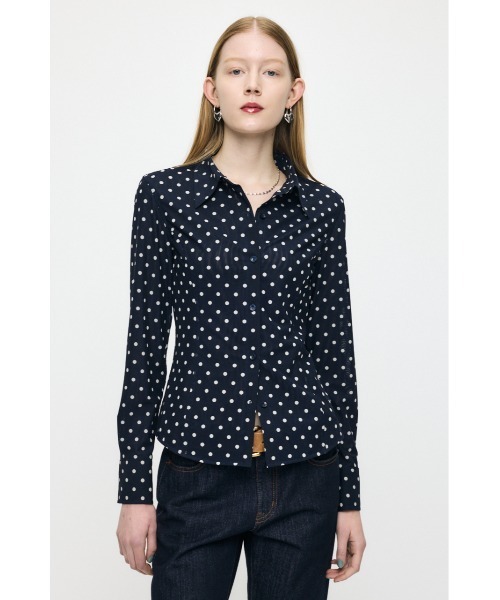 MOUSSY（マウジー） ブラウス シャツ 「26年SS新作」DOT TULLE シャツ