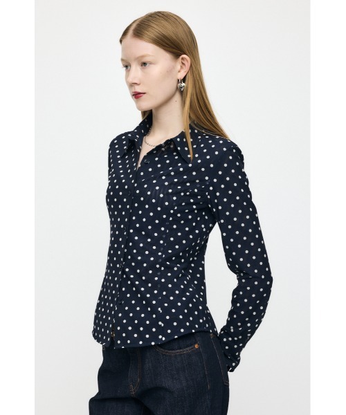 MOUSSY（マウジー） ブラウス シャツ 「26年SS新作」DOT TULLE シャツ