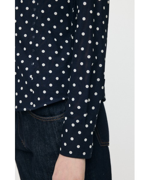 MOUSSY（マウジー） ブラウス シャツ 「26年SS新作」DOT TULLE シャツ