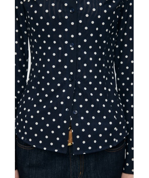 MOUSSY（マウジー） ブラウス シャツ 「26年SS新作」DOT TULLE シャツ