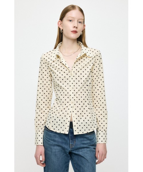 MOUSSY（マウジー） ブラウス シャツ 「26年SS新作」DOT TULLE シャツ