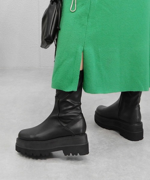 「minia」 「alala」ブーツ LL ブラック レディース_画像5