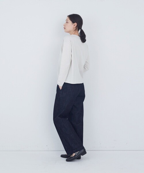 未使用タグ付 2025SS アデュートリステス ベルスリーブシャツ ゆったり ADIEU TRISTESSE（アデュートリステス） tシャツ 刺繍入りロング