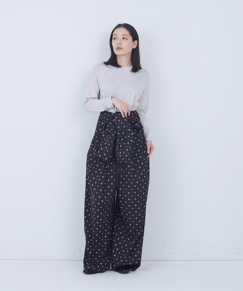 未使用タグ付 2025SS アデュートリステス ベルスリーブシャツ ゆったり ADIEU TRISTESSE（アデュートリステス） tシャツ 刺繍入りロング