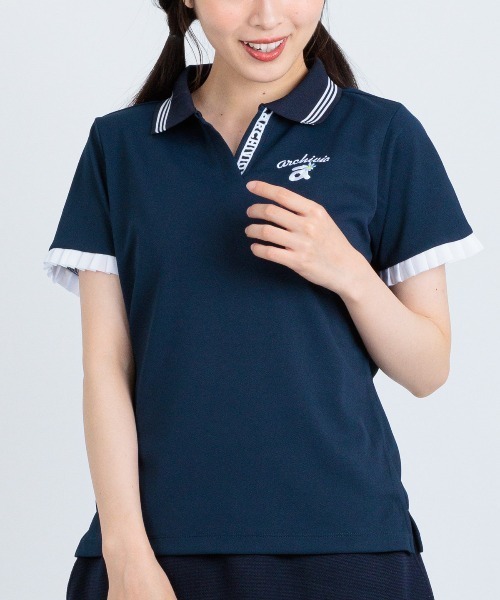 【新品】アルチビオ　ポロシャツ　サイズ38 archivio（アルチビオ） ポロシャツ ポロ 「LADIES」スキッパー襟速乾