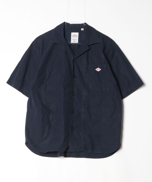 DANTON完売品　美品　ダントン 半袖シャツ　ロゴ　ネイビー　38 Danton（ダントン） 半袖シャツ 38 ネイビー レディース : ZOZOTOWN