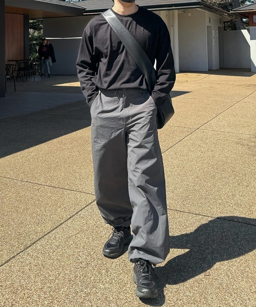 「CALLNE」 イージーパンツ M チャコールグレー メンズ_画像2