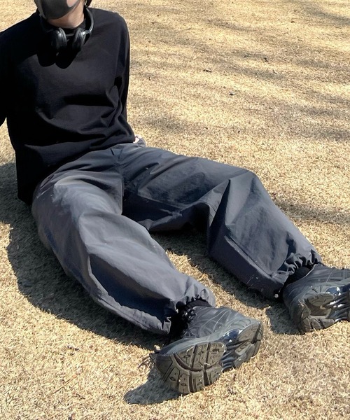 「CALLNE」 イージーパンツ M チャコールグレー メンズ_画像3