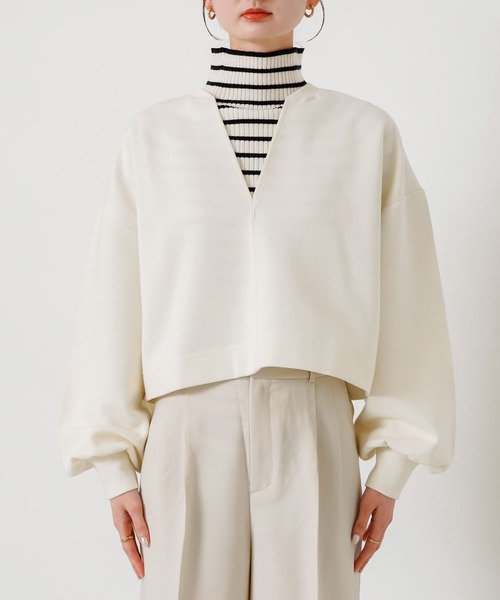 「SENSE OF PLACE by URBAN RESEARCH」 スウェットカットソー ONE ライトグレー レディース_画像3