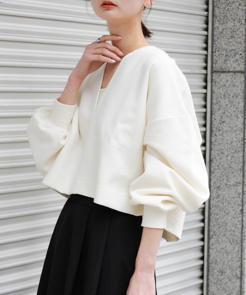 「SENSE OF PLACE by URBAN RESEARCH」 スウェットカットソー ONE ライトグレー レディース_画像9