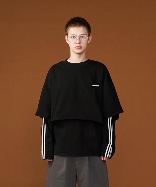 ☺️新品未開封☺️CDL Atelier Layered L/S Tee★黒★L SeeSew tシャツ 「UNISEX」LAYERD LINE LONG TEE/レイヤードライン