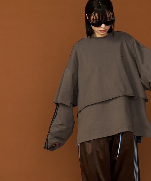 SeeSew tシャツ 「UNISEX」LAYERD LINE LONG TEE/レイヤードライン