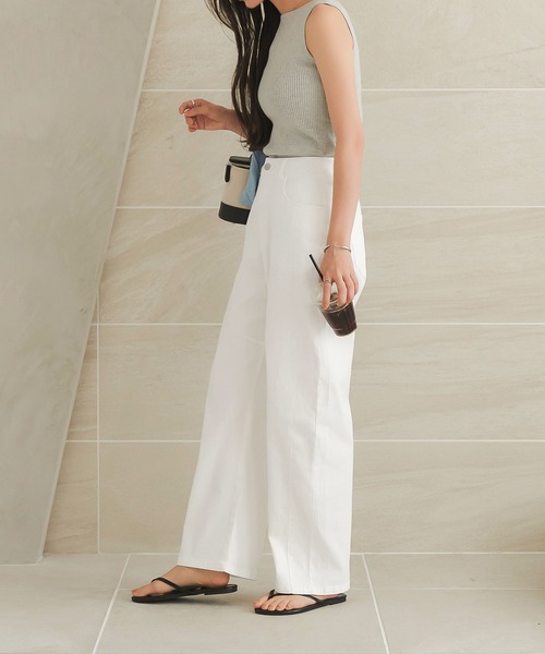 「KOBE LETTUCE」 デニムパンツ L ライトブルー レディース_画像3