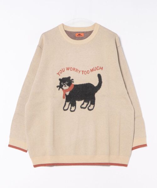 「KRIFF MAYER Lady's Collection」 長袖ニット MEDIUM レッド レディース_画像5