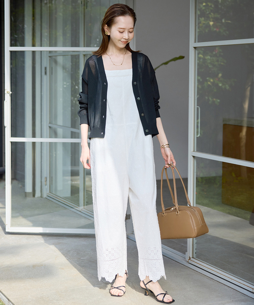 SLOBE IENA (スローブイエナ) ナローサロペット×TEEセット 25030912843020 ホワイト 38 2枚セット》ナローサロペット×TEEセット（サロペット／オーバーオール