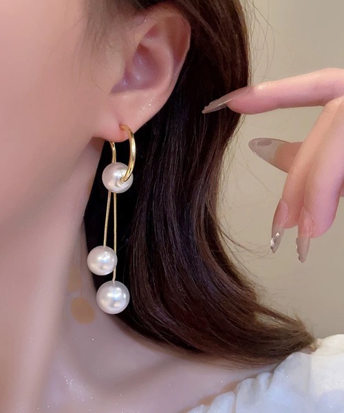pumpkin port（パンプキンポート） ピアス トリプルパール ロング