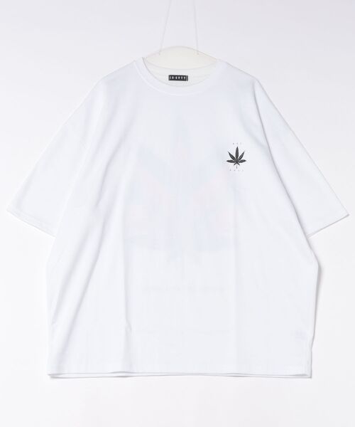 tシャツ a.p.o.v. レインボーマリファナバックビッグプリントオーバー 