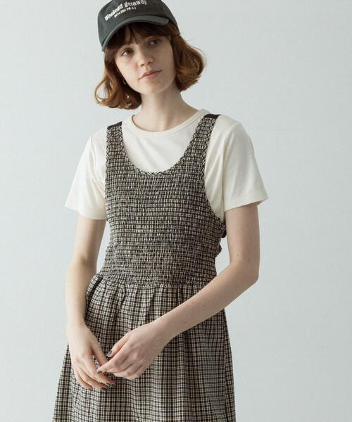 URBAN RESEARCH Sonny Label ワンピース サマーチェックシャーリング