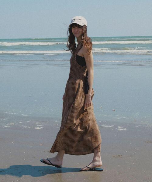 URBAN RESEARCH Sonny Label ワンピース サマーチェックシャーリング