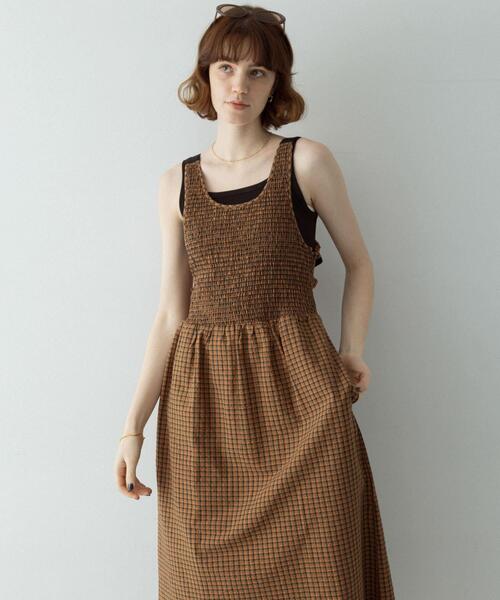 URBAN RESEARCH Sonny Label ワンピース サマーチェックシャーリング