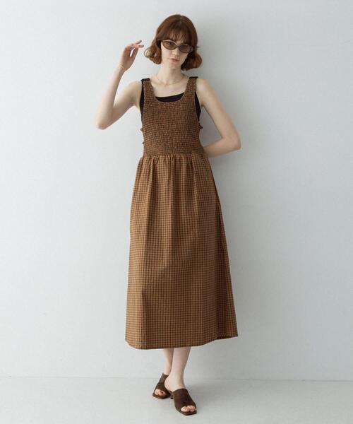URBAN RESEARCH Sonny Label ワンピース サマーチェックシャーリング