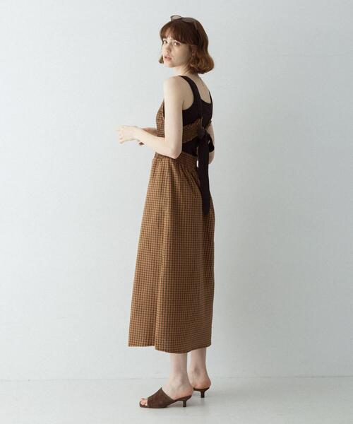 URBAN RESEARCH Sonny Label ワンピース サマーチェックシャーリング