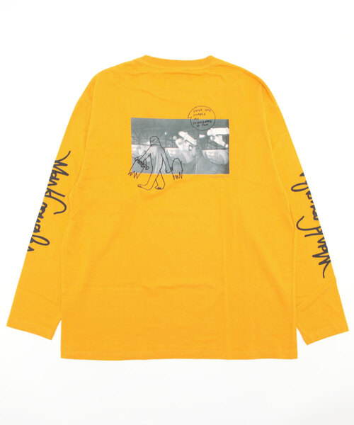 「ROXY」 長袖カットソー「MARK GONZALESコラボ」 LARGE ベージュ レディース_画像5