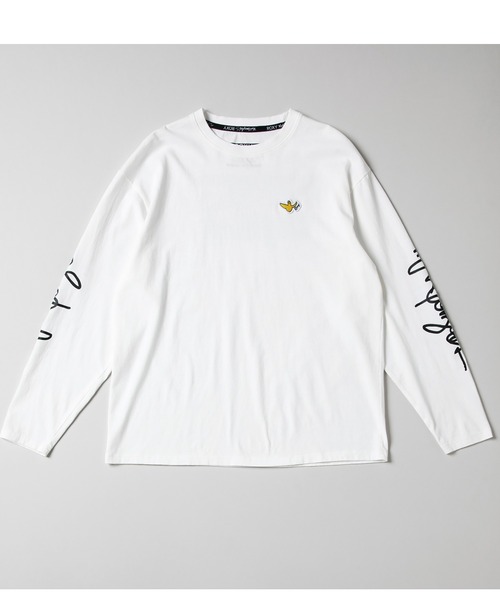 「ROXY」 長袖カットソー「MARK GONZALESコラボ」 LARGE ベージュ レディース_画像7