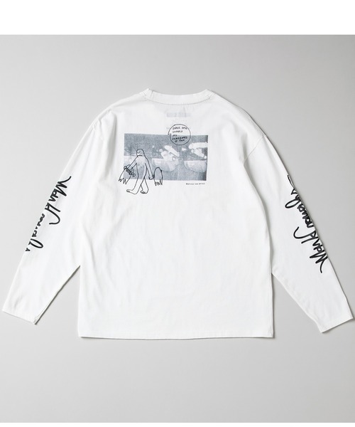 「ROXY」 長袖カットソー「MARK GONZALESコラボ」 LARGE ベージュ レディース_画像8