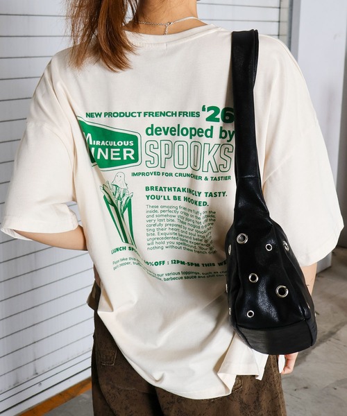 SpRay（スプレイ） tシャツ 半袖 ポテトおばけBIG Tシャツ レディース