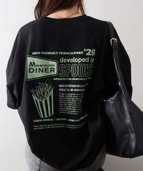 SpRay（スプレイ） tシャツ 半袖 ポテトおばけBIG Tシャツ レディース