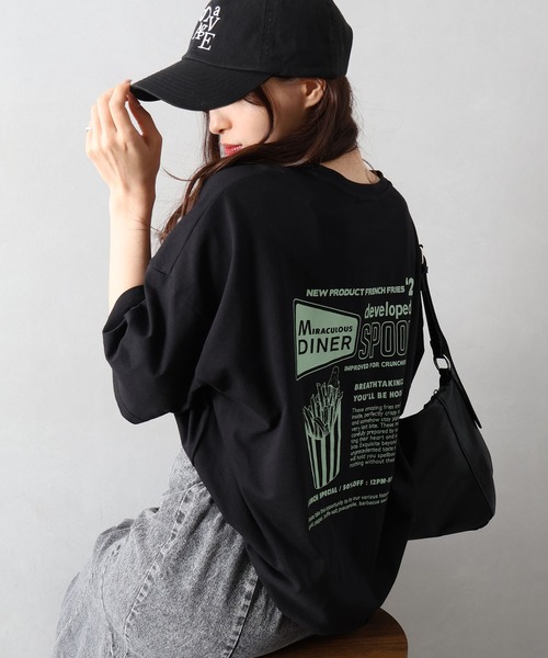 SpRay（スプレイ） tシャツ 半袖 ポテトおばけBIG Tシャツ レディース