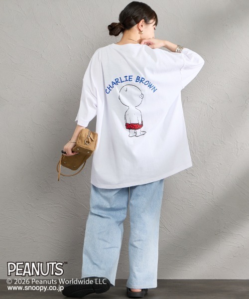 期間限定値下！Levis PEANUTS 半袖スウェット カットオフ Tシャツ PEANUTS tシャツ 半袖 「PEANUTS×JEANS FACTORY/ピーナッツ×ジーンズ
