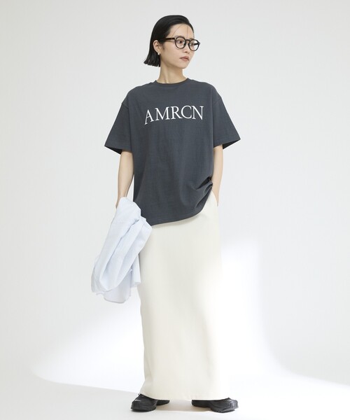 AMERICANA（アメリカーナ） 半袖Tシャツ ONE SIZE チャコールグレー