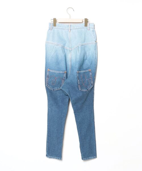 mercibeaucoup,（メルシーボークー） サルエルデニムパンツ 0 ブルー