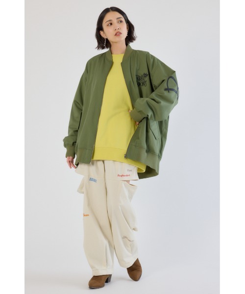 「RODEO CROWNS WIDE BOWL」 ブルゾン FREE グレー×ホワイト レディース_画像6