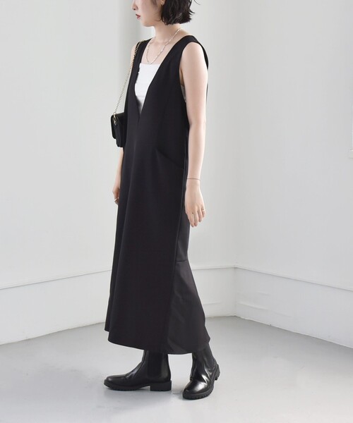「quaranciel」 コンビワンピース ONE SIZE キャメル レディース_画像8