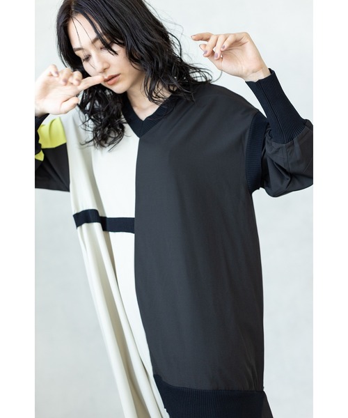 「OSMOSIS」 長袖ワンピース ONE SIZE ライトベージュ レディース_画像5