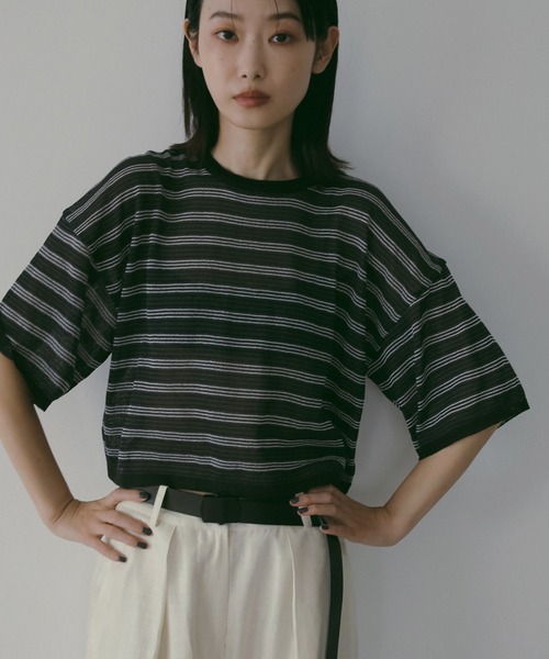 anuke（アンヌーク） ニット セーター Sheer Border Knit レディース