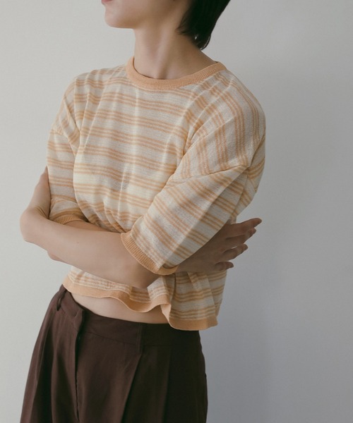 anuke（アンヌーク） ニット セーター Sheer Border Knit レディース