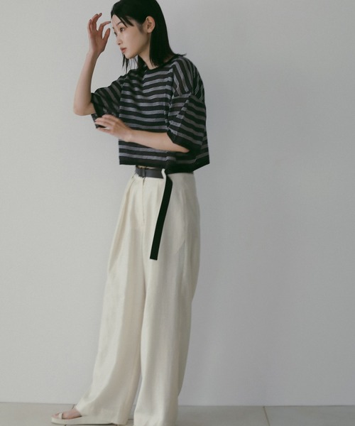 【anuke】Sheer Border Knit anuke（アンヌーク） ニット セーター Sheer Border Knit レディース