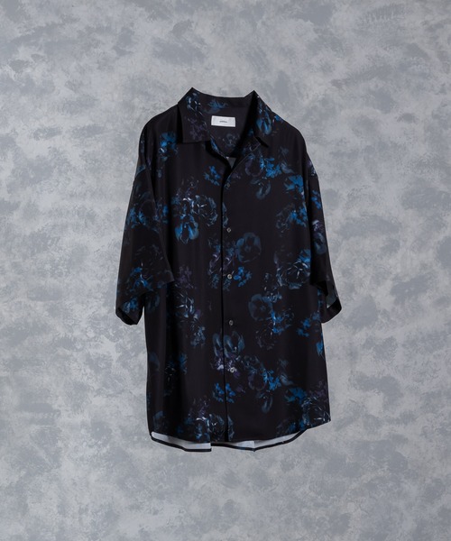 「ADRER」 半袖シャツ MEDIUM ブラック×グレー メンズ_画像3
