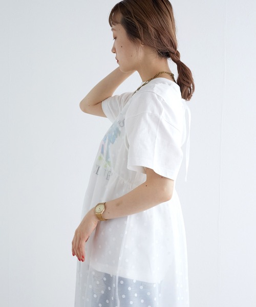 「w closet」 半袖Tシャツ FREE オフホワイト レディース_画像4