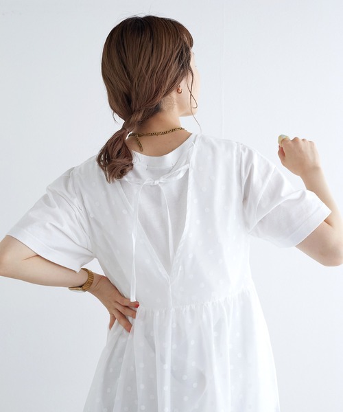 「w closet」 半袖Tシャツ FREE オフホワイト レディース_画像5