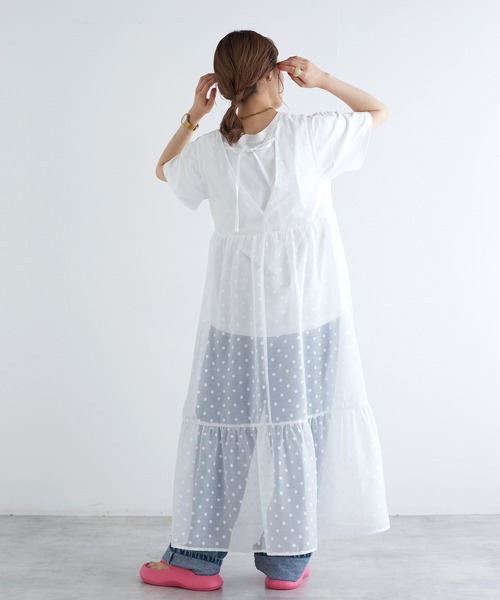 「w closet」 半袖Tシャツ FREE オフホワイト レディース_画像7