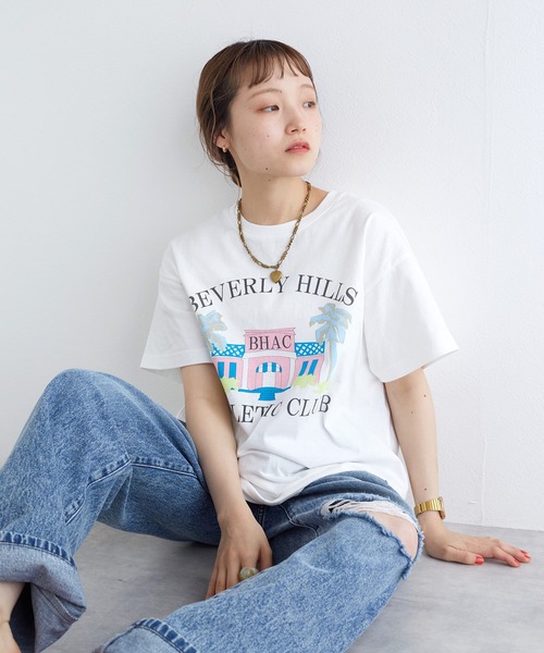 「w closet」 半袖Tシャツ FREE オフホワイト レディース_画像9