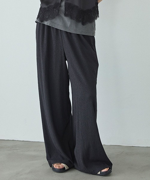 【希少】Y's ワイズ ルーズ ガウチョ パンツ ブラック黒 L イージーパンツ JEANASIS（ジーナシス） ワイドパンツ パンツ 「接触冷感」アソート