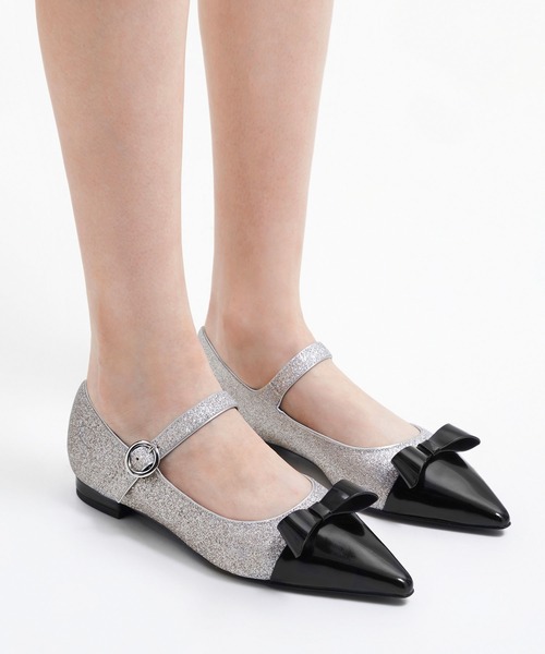「CHARLES & KEITH」 シューズ 25.5cm シルバー レディース_画像2