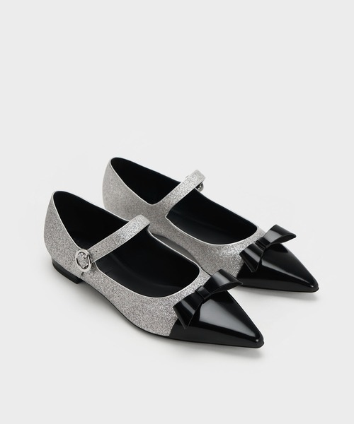 「CHARLES & KEITH」 シューズ 25.5cm シルバー レディース_画像3